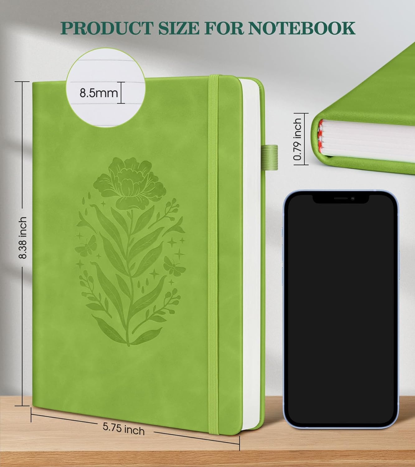 Journal Notebook, Hardcover Leather Journals for Writing, Writing Journal, College Notebook -5.75''X8.38'' (200 Pages-A5) Journal Notebook, Hardcover Leather Journals for Writing, Writing Journal, College Notebook -5.75''X8.38'' (200 Pages-A5)